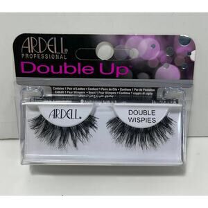 1 Pair Ardell Professional DOUBLE UP False Eyelashes Fake Double Wispies Black